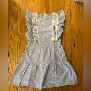 English Factory seersucker dress with lace detail worn once in good condition!